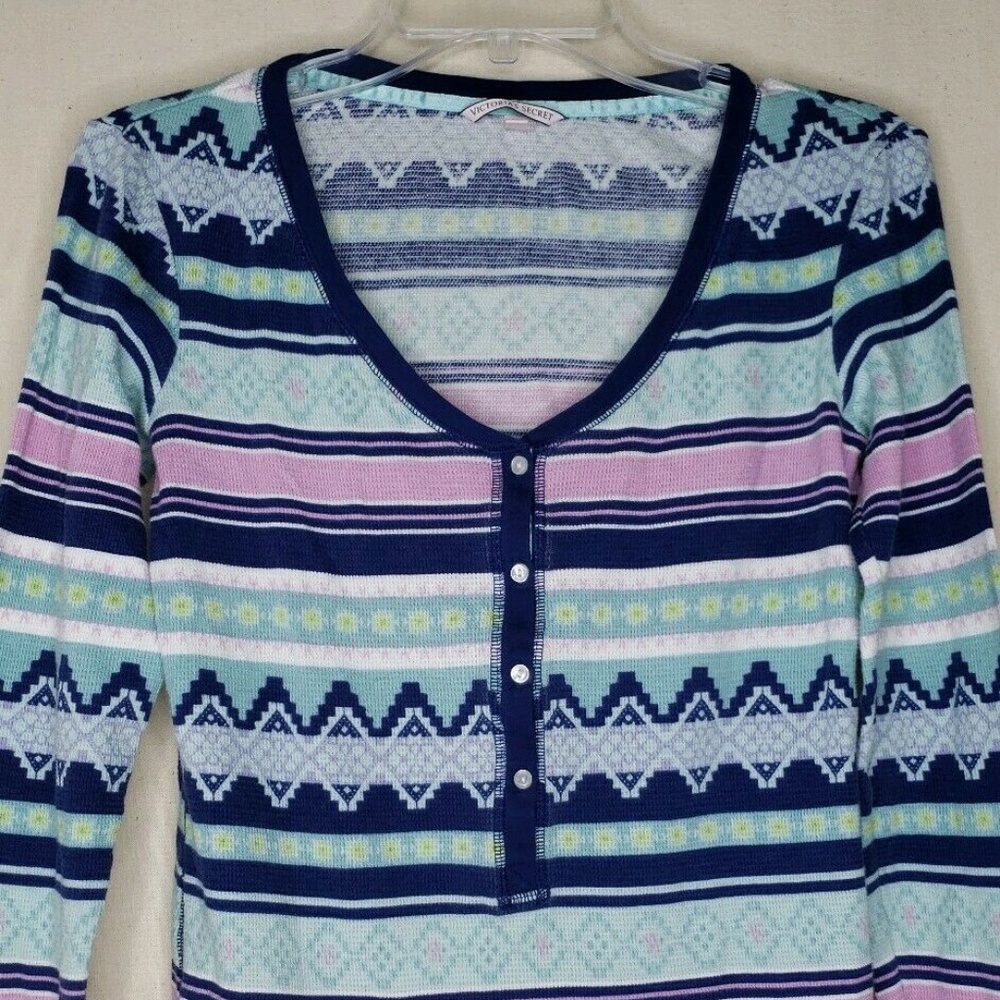 Victoria’s Secret Womens Sz S Thermal Shirt Waffle